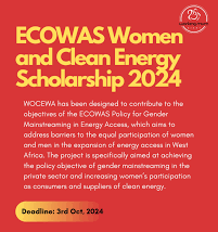 ECOWAS WOCEWA MASTERS SCHOLARSHIPS 2024